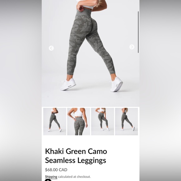 NVGTN KHAKI GREEN LEGGINGS - Picture 2 of 2